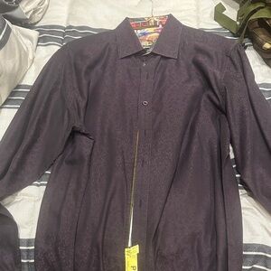 Robert Graham Dark Purple Shirt Jacket